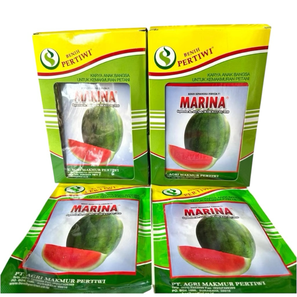 Benih Semangka MARINA F1 Kemasan 20 Gram - Bibit Semangka Non Biji Marina Cap Benih Pertiwi