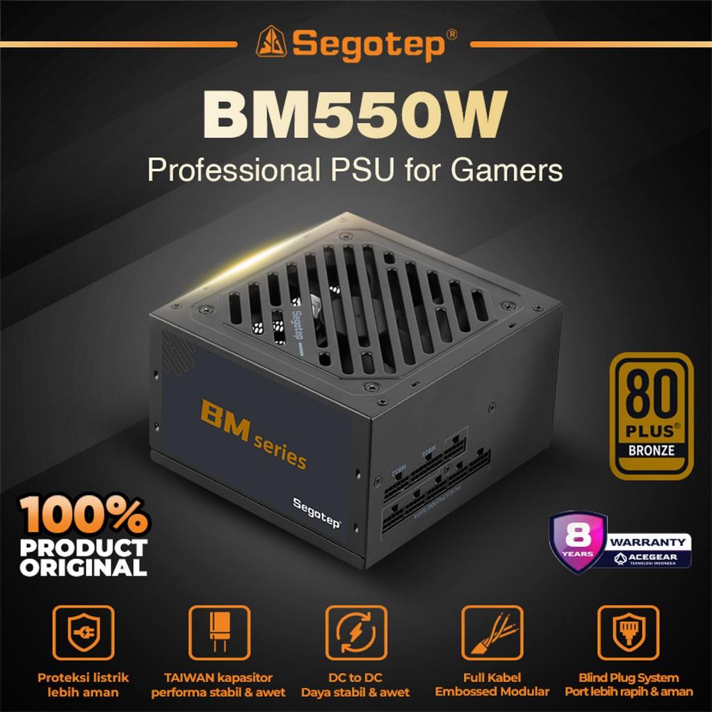 Segotep Power Supply BM550W 80+ Bronze Full Modular - PSU 550w 80Plus - PowerSupply Modular