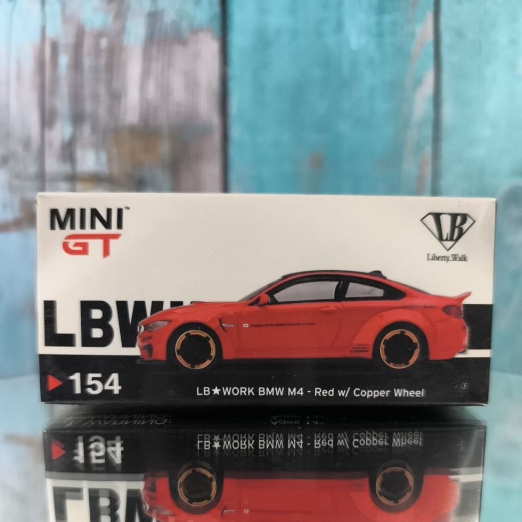 Mini GT LB Works Bmw M4 Red w/ Copper Wheel