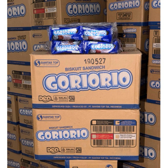 (exp 05/2027) GORIORIO 1 DUS ISI 12pak x 20pcs - 240pcs BISKUIT KUE WAFER SANDWICH KRIM VANILA COKLA
