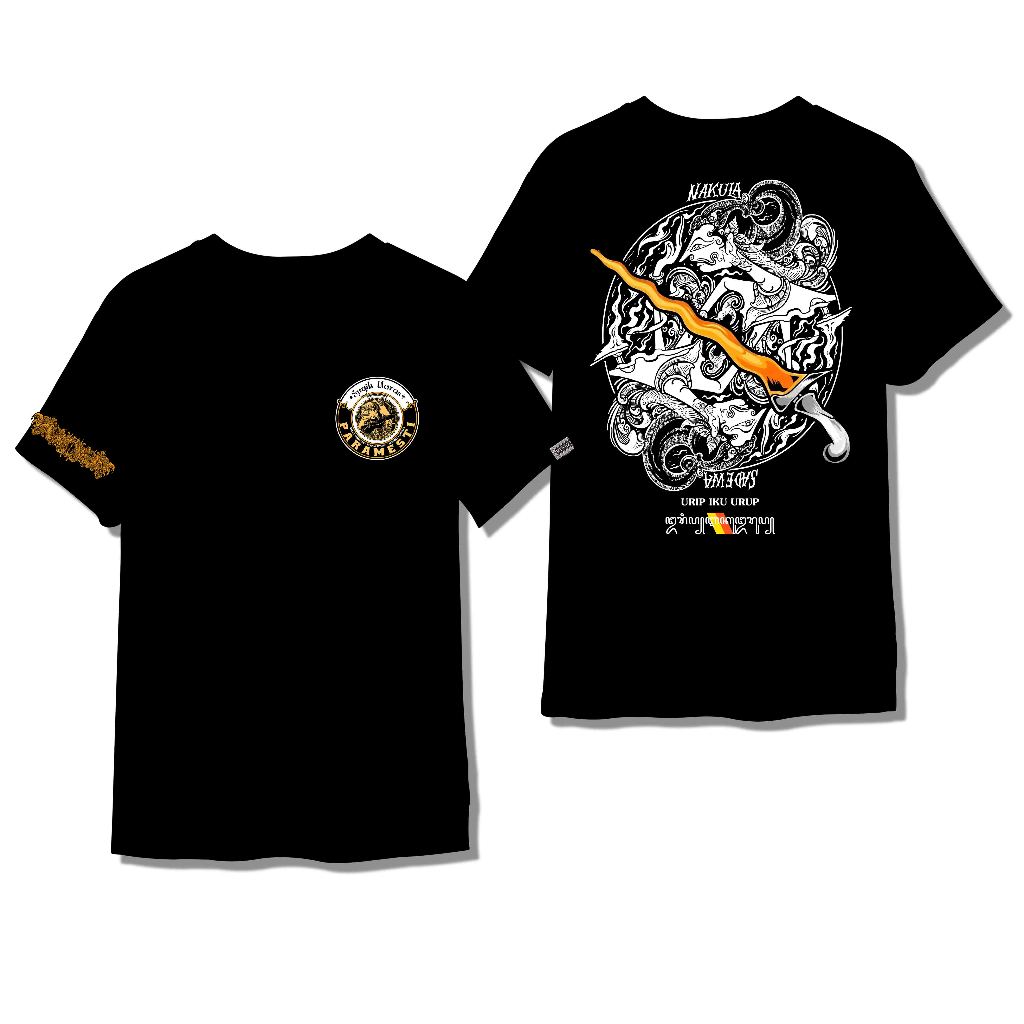 KAOS DISTRO NAKULA SADEWA JAWA KERIS KATA KATA PITUTUR BUDAYA JAWA AJINING DIRI SAKA LATHI KAOS WAYA