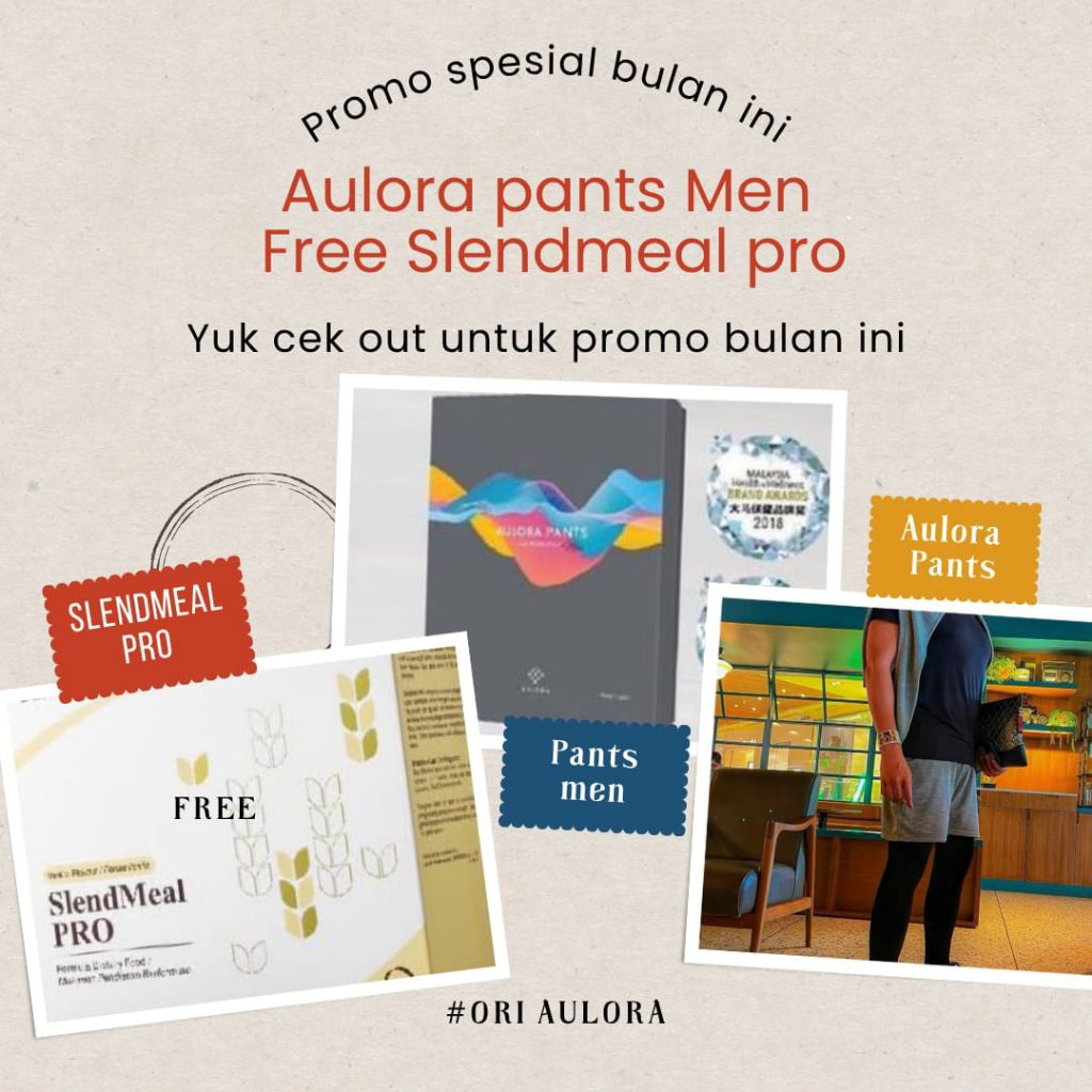Aulora Pants Men Ori 100% promo Free 1 box SlendMeal PRO