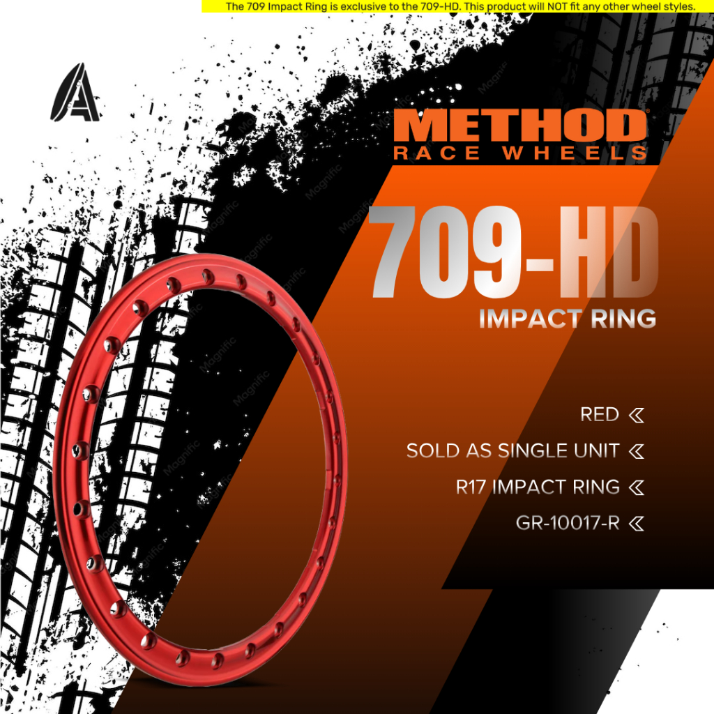 Method Race Wheels Impact Ring 709 (R17 inch) Red Non-Beadlock GR-10017-R