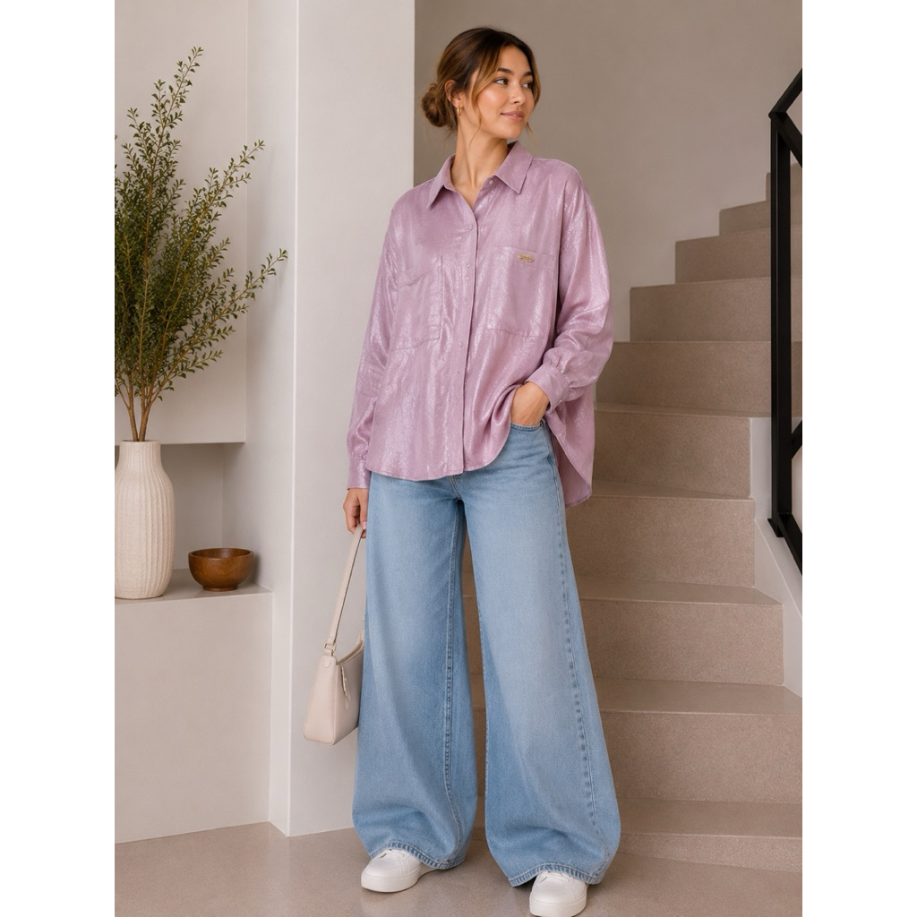Kemeja Oversize Slimer wanita