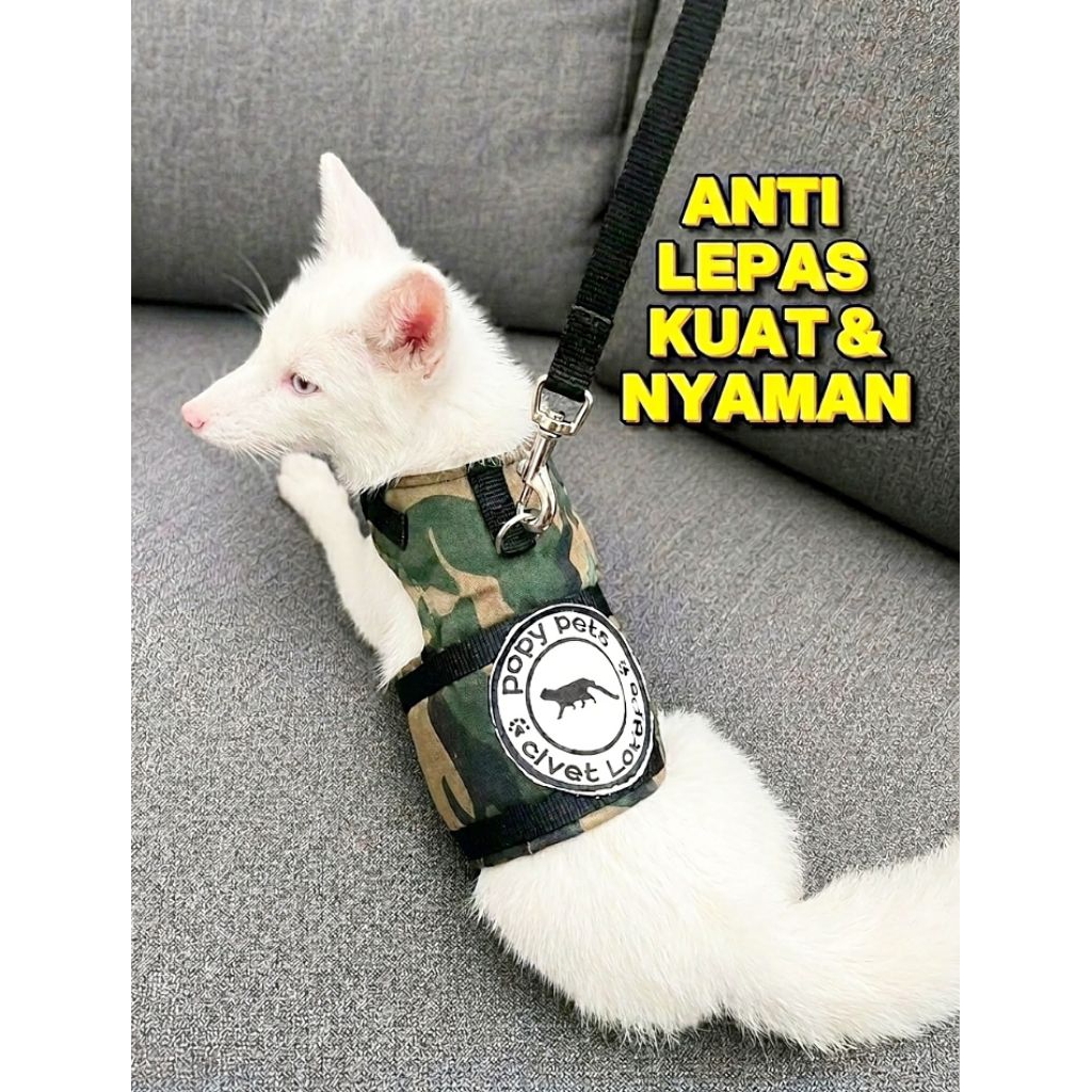 TERLARIS PETSID - Harnes Rompi Musang Otter Garangan Anti Lepas Harnes Tali Tuntun Musang