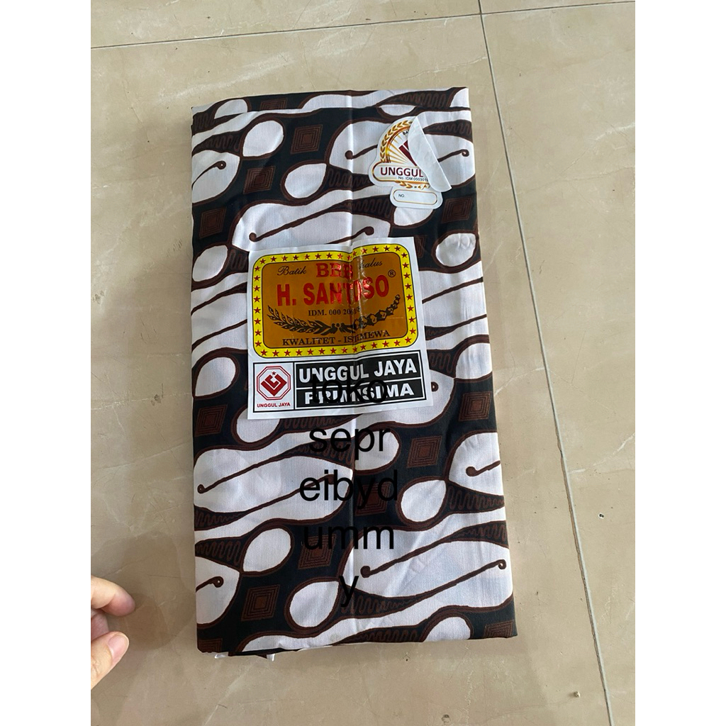 Kain Panjang sewek jarik Batik Pekalongan BBB motif parang putih