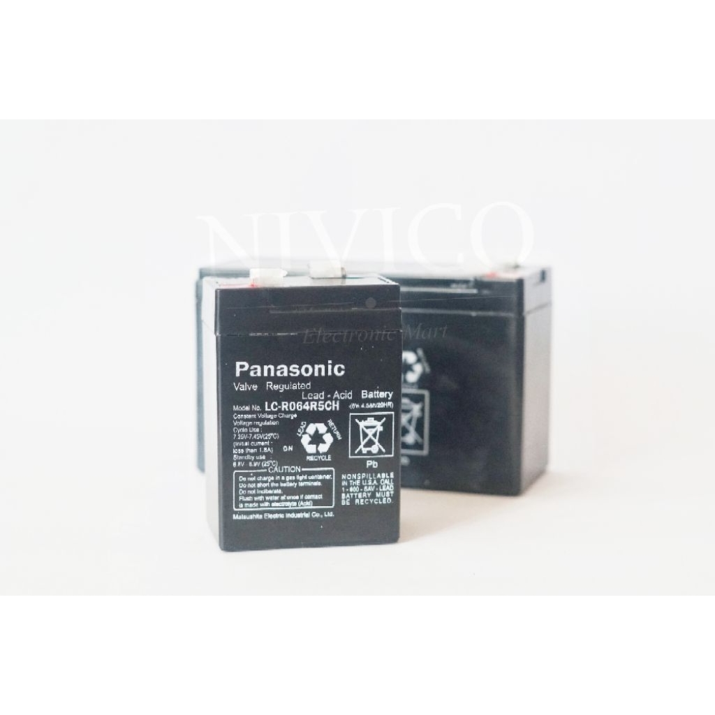 Aki Baterai Lead Acid Battery Valve Regulated 6V 4.5ah & 12V 7.2ah