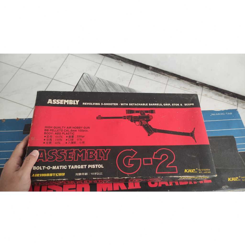 Mainan Koleksi Kolektor Air Hobby Gun Assembly G-2 KHC Japan Jepang
