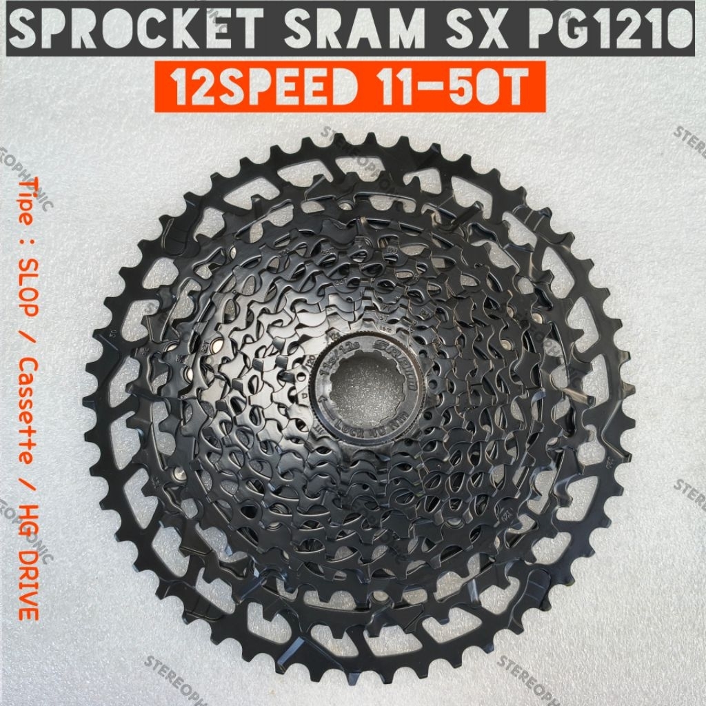NEW ORIGINAL SRAM Sprocket SRAM SX PG1210 12speed 11-50T HG Drive Cassete SRAM SX 12speed PG1210 Spr
