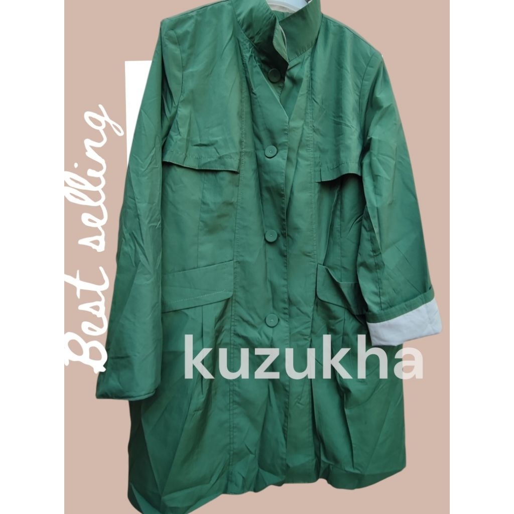 Kuzukha-Outer Coat Green Parasut