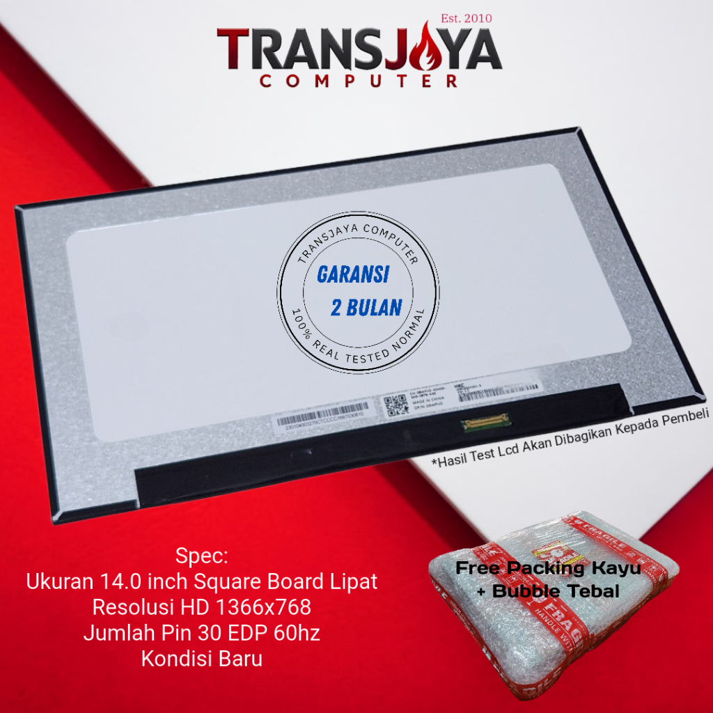 Layar LED LCD HP ZBook FIREFLY 14 G7 G8 14.0 SLIM 30pin Non Bracket