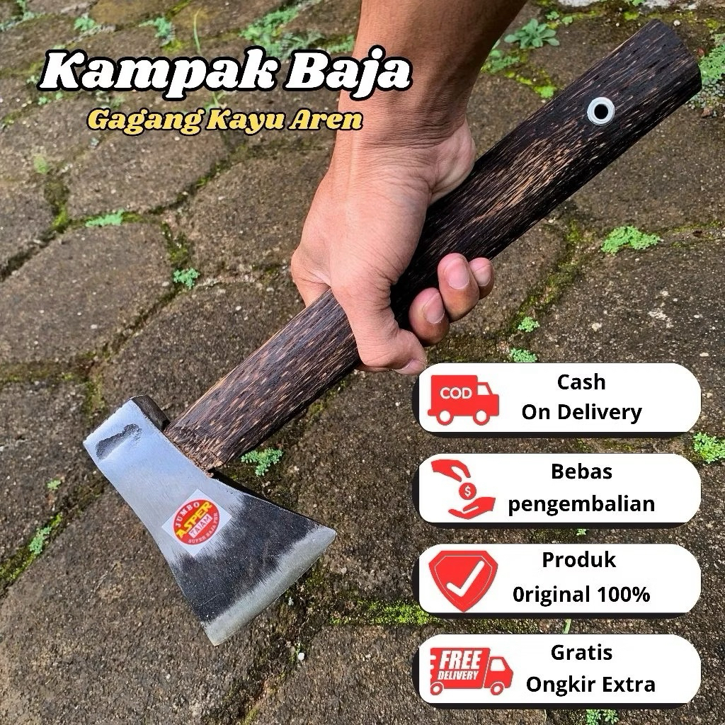 Kampak ASPER Pemotong Kayu bambu Super Tajam bahan Baja tebal