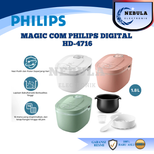 MAGIC COM PHILIPS DIGITAL 1.8LITER /RICE COOKER PHILIPS DIGITAL HD-4716/PHILIPS HD4716/PHILIPS HD 47