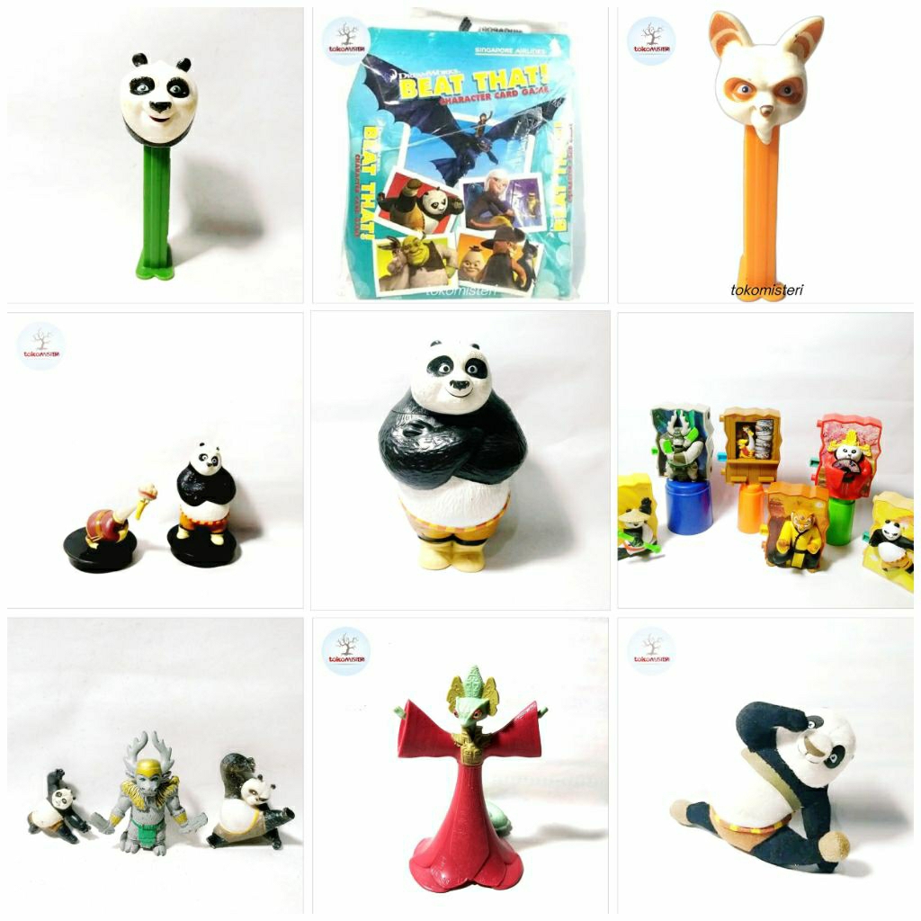 Botol Minum Boneka Pez Topper Cinema 21 XXI Cafe Master Shifu Mister Mr Ping Po Poo Father Tigress T