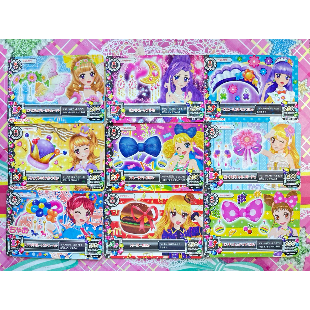 Kartu Aikatsu Accessory Promotion Jepang Maria Himesato Mizuki Kanzaki Sumire Hikami Akari Ozora Kii