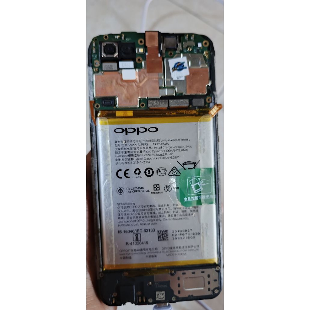 Mesin oppo A7 normal unit minus seperti difoto