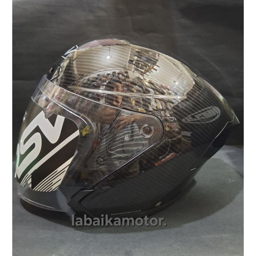 HELM RSV NEW WINDTAIL CARBON | CARBON ORIGINAL | HALF FACE RSV