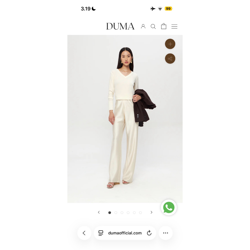 duma tan pants cream