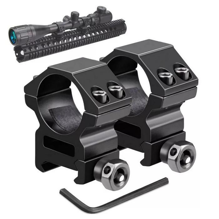 Mounting 2 baut kaki rel 22 dapat 2 pcs mounting teleskop