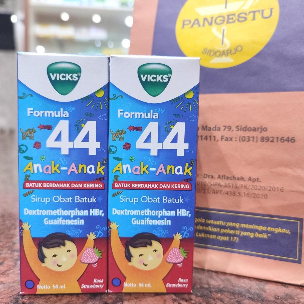 Vicks Formula 44 Anak Sirup 1 Botol 54 ml / Batuk Pilek Alergi / Viks Syrup Junior Vics Kids Cair