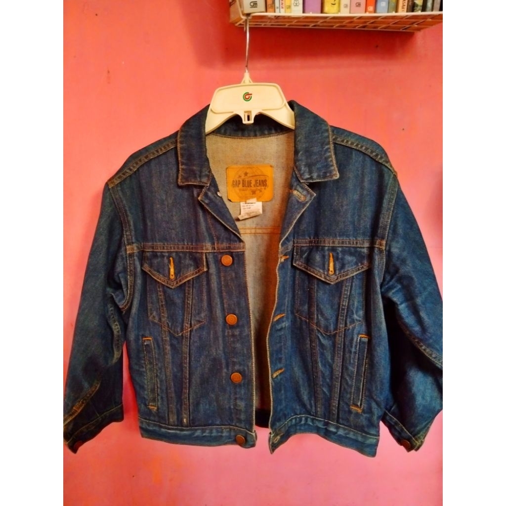 Preloved Crop Denim Blue Navy GAP Jacket / Jaket Jeans Crop (1)