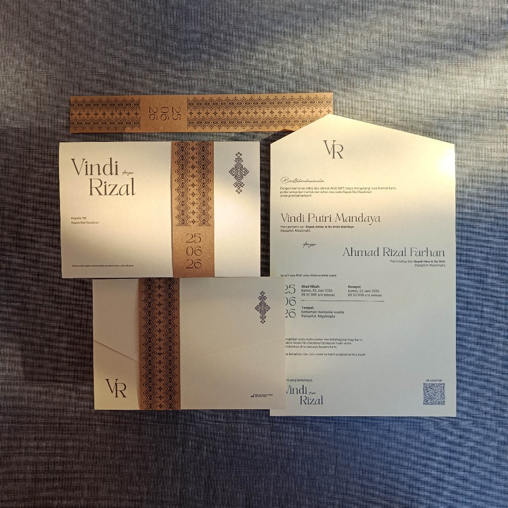 Undangan Semi Amplop Aesthetic Minimal 10pcs - Maju Jaya Print
