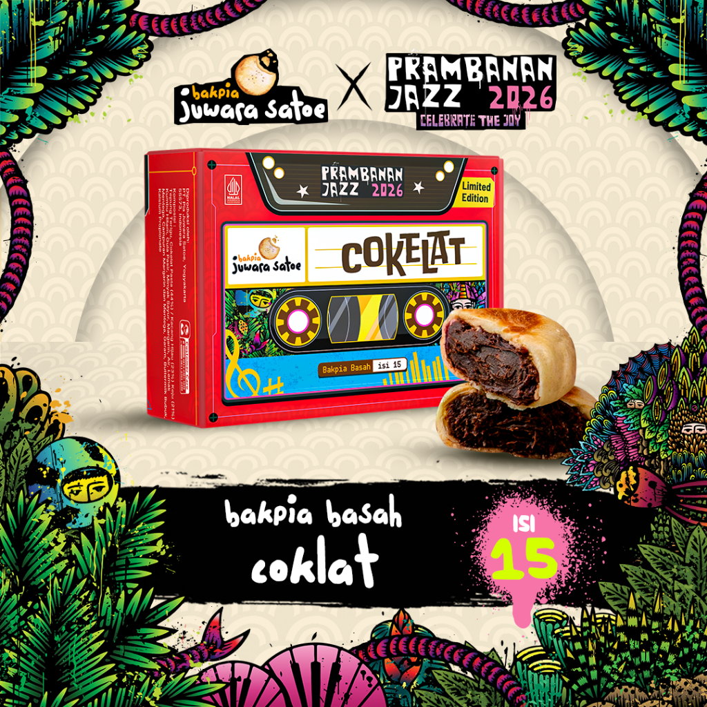PRAMBANAN JAZZ [ Isi 15 ] Bakpia Basah Coklat JUWARA SATOE