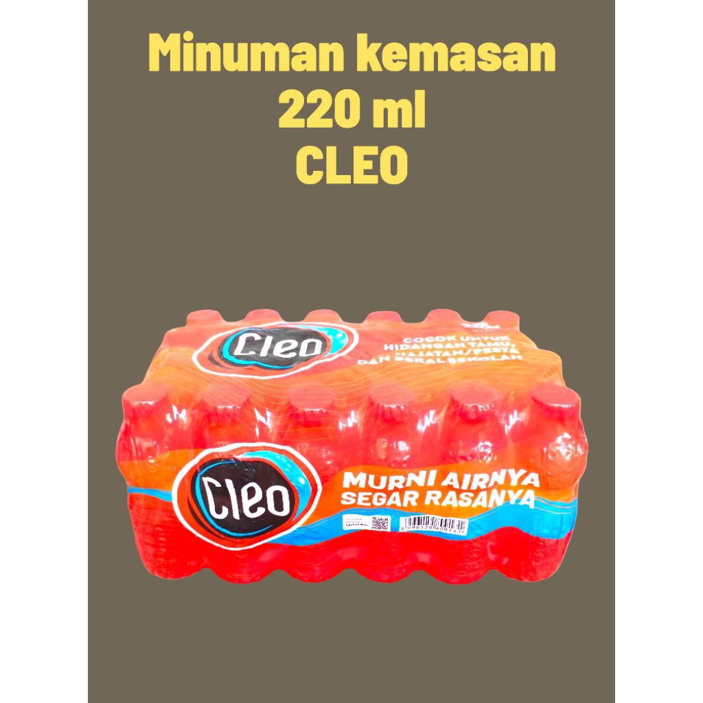 Air Minuman Kemasan merk CLEO 1 dus isi 24 botol @ 220 ml
