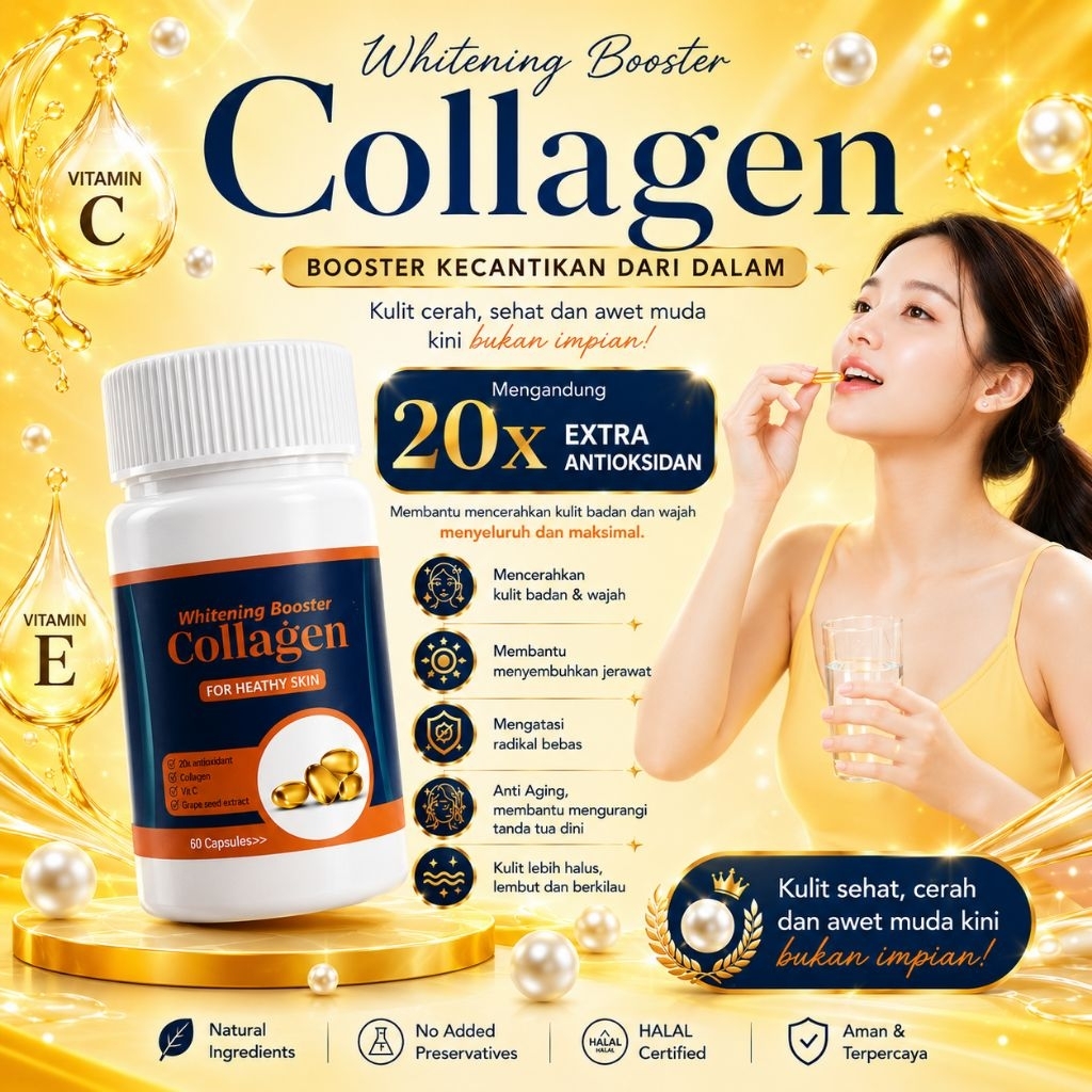 SOLUSI ANTI SUNTIK PUTIH " WHITENING BOOSTER COLLAGEN ". ORIGINAL