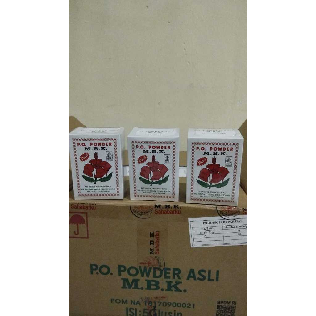 GROSIR [1 Box / 12 Saset] Bedak MBK putih P.O Powder
