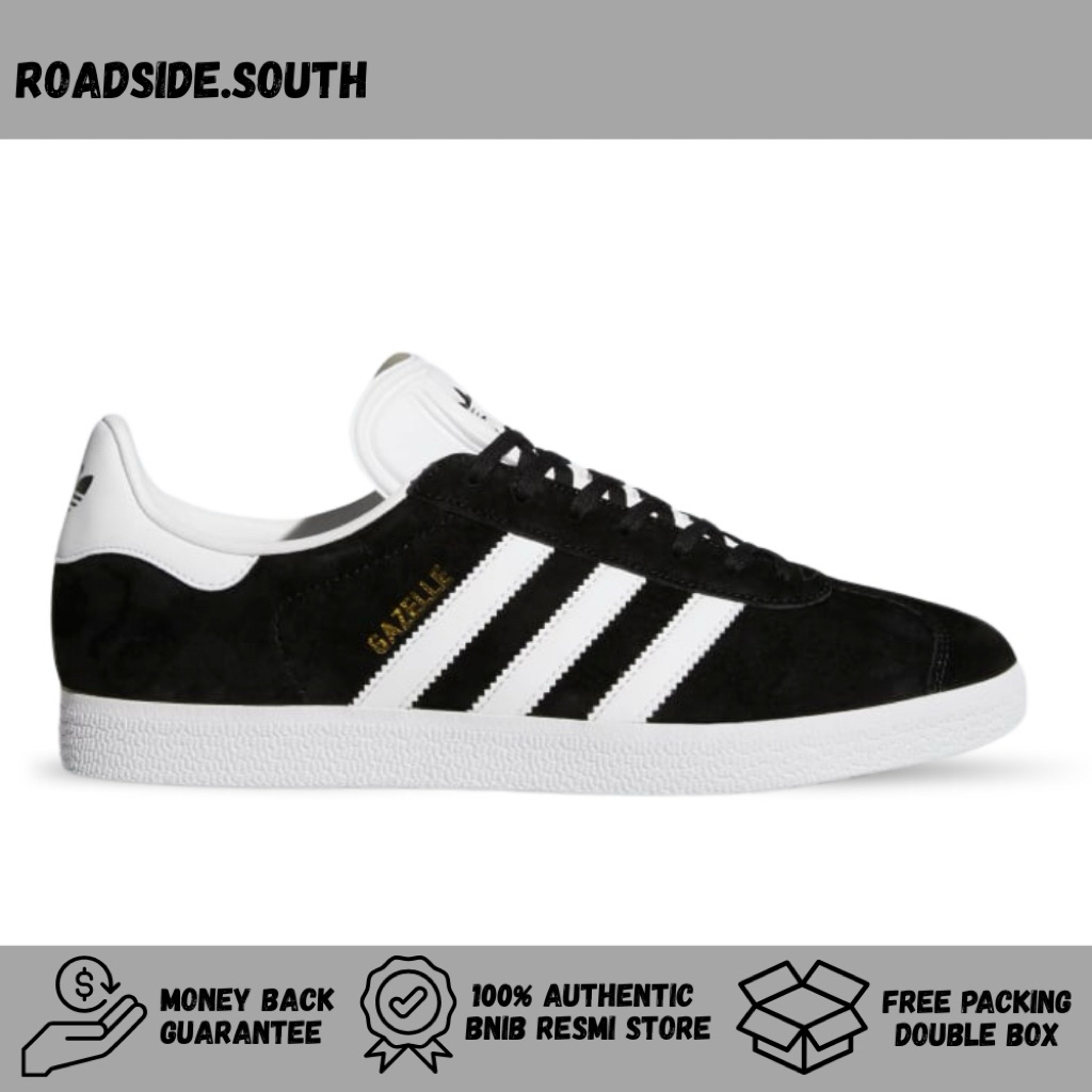 adidas Originals Gazelle Black White Gold