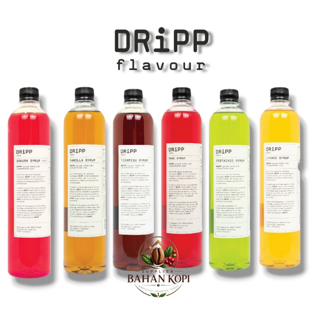 Dripp Syrup All varian 760ml - Dripp Syrup - Sirup Dripp - Sirup minuman Dripp semua rasa 760ml