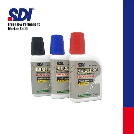 Isi Tinta Spidol SDI Permanent P500RL  35 ML Marker Refill / Refill Spidol Permanen