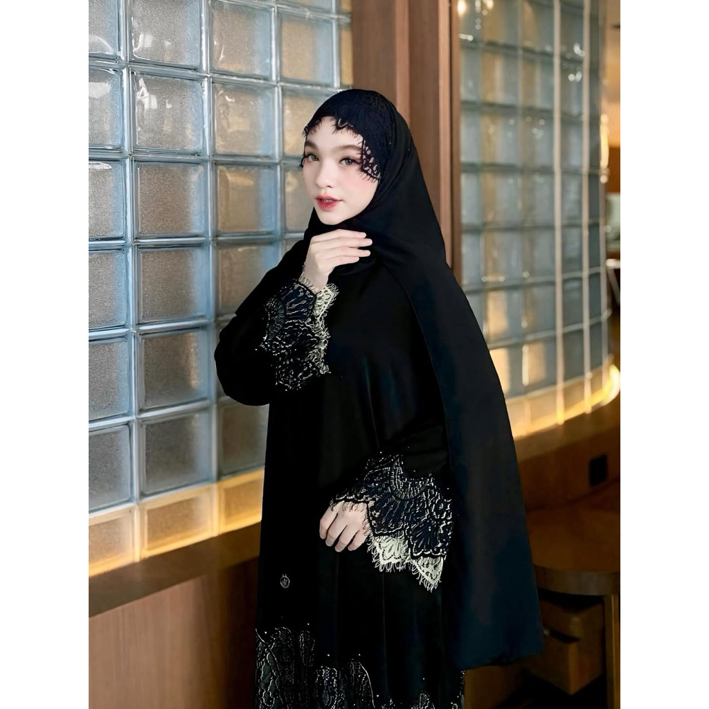 Hanna abaya brokat lace premium