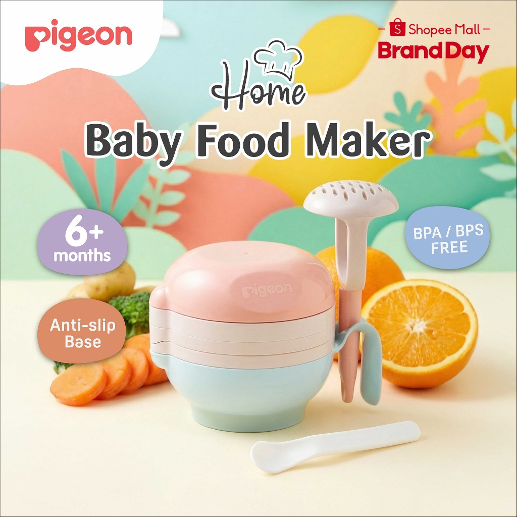 PIGEON Home Baby Food Maker | Alat Pembuat Makanan Bayi | Alat Pengolahan MPASI | Grinder | Juicer |
