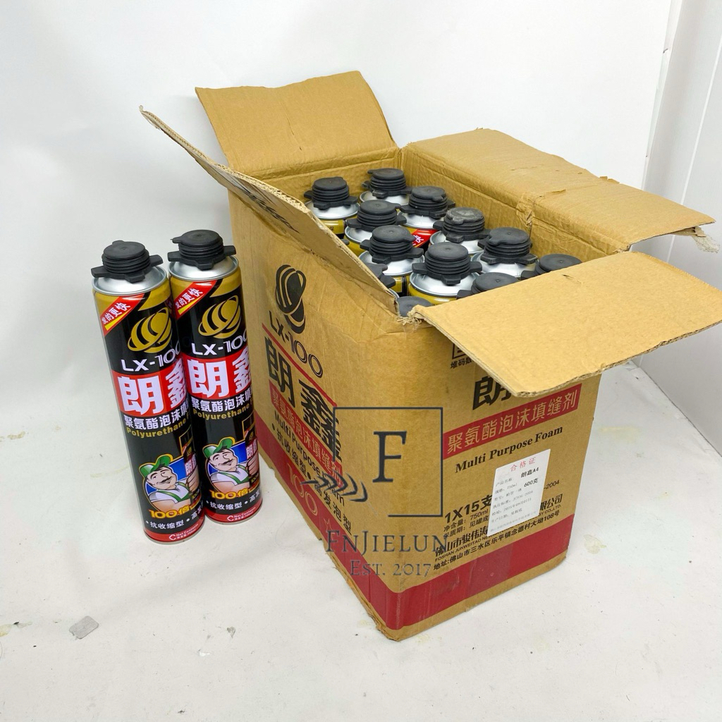 [HARGA 1 DUS (15pcs)] PU Foam Sealant Spray 750ml LX-100 Polyurethane Foam pengisi celah peredam pan