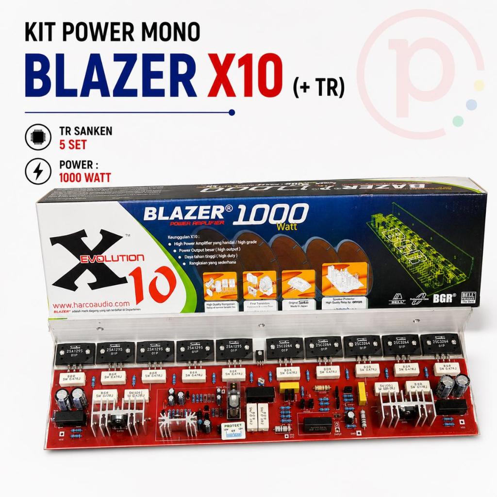 Kit Power Mono Blazer X10 1000W + TR POWER / Amplifier Mono Blazer x10 1000 Watt BELL BGR Original A