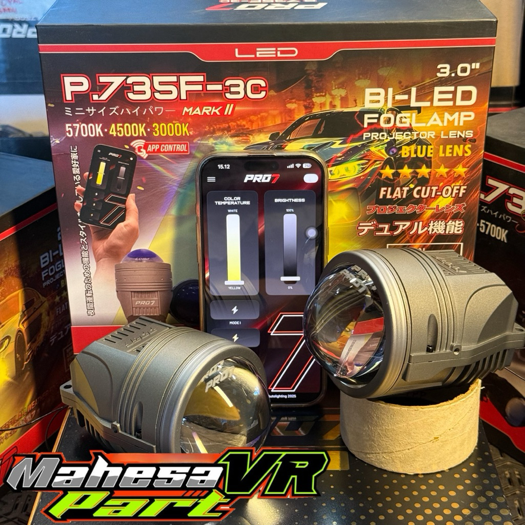 FOGLAMP PRO7 P.735F-3C V2 3 WARNA (APP CONTROL) | FOGLAMP PRO7 3 INCH 3 WARNA | FOGLAMP PRO7 BISA DI