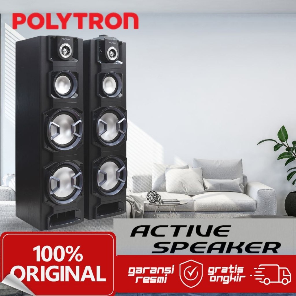 POLYTRON Speaker Aktif PAS 8E22 Baru Bluetooth Subwoofer 8 Inch Subwoofer Empuk