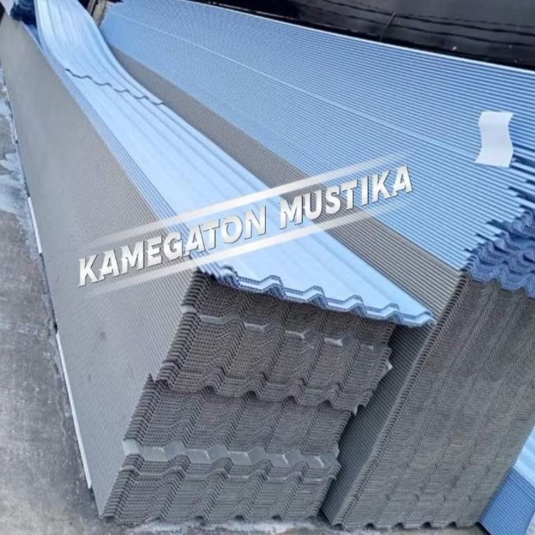 Atap Alderon Double Layer 830 Panjang 6 Meter Biru