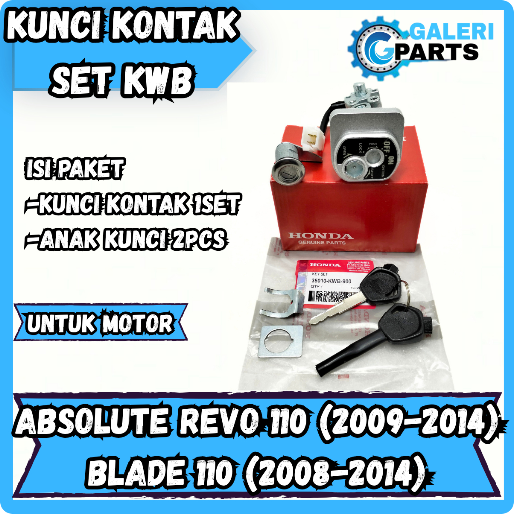 ORIGINAL KUNCI KONTAK ASSY SET PLUS JOK HONDA REVO ABS ABSOLUTE FI BLADE FI REPSOL KUALITAS ASLI ORI