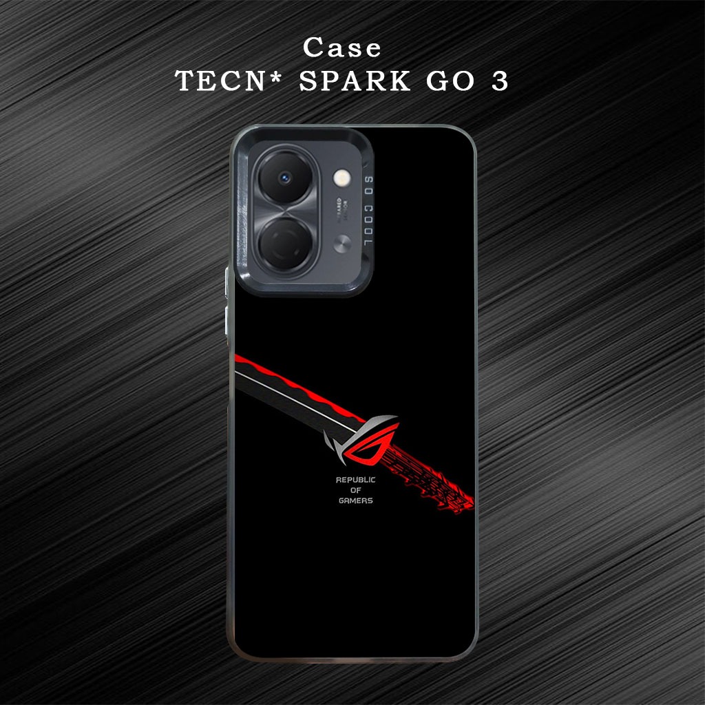 Case TECNO SPARK GO 3 Premium Matte Hard Casing Motif ROG 2 - Softcase Hybrid IMD Plate Hologram Han