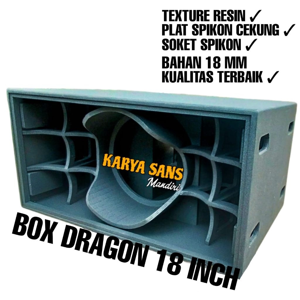 Box speaker dragon 18 inch finishing