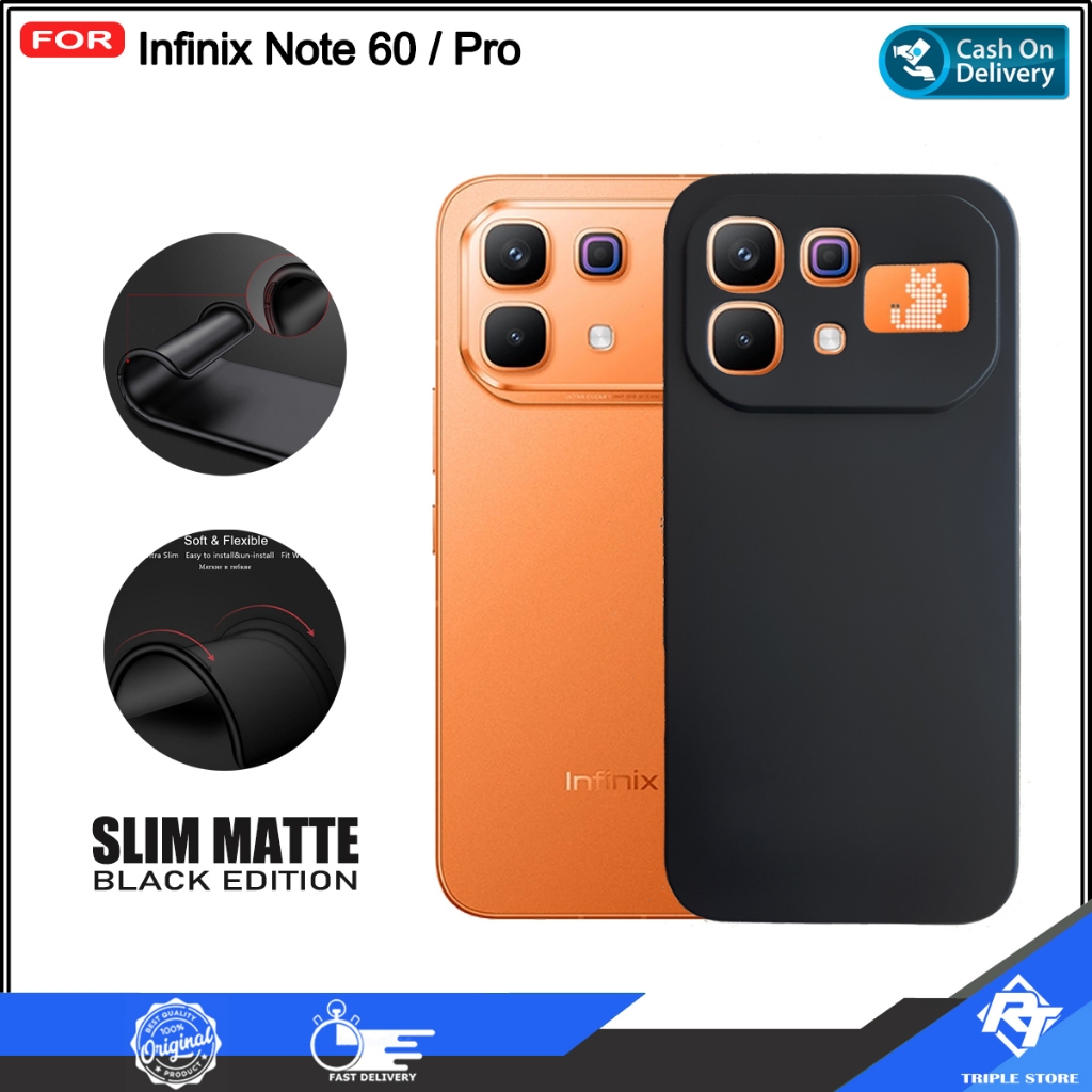 Case Slim Matte Premium Black Infinix Note 60 Pro Infinix Note Edge Note 50 Pro Infinix 60 Pro Plus 