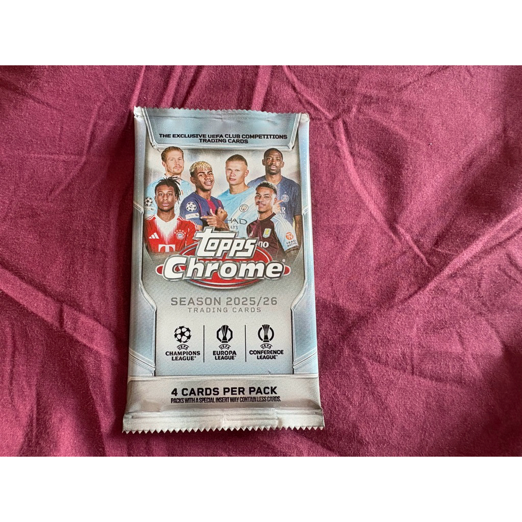 Kartu Bola Premium Pak Topps Chrome 2025-2026 Booster Pack Topps Match Attax