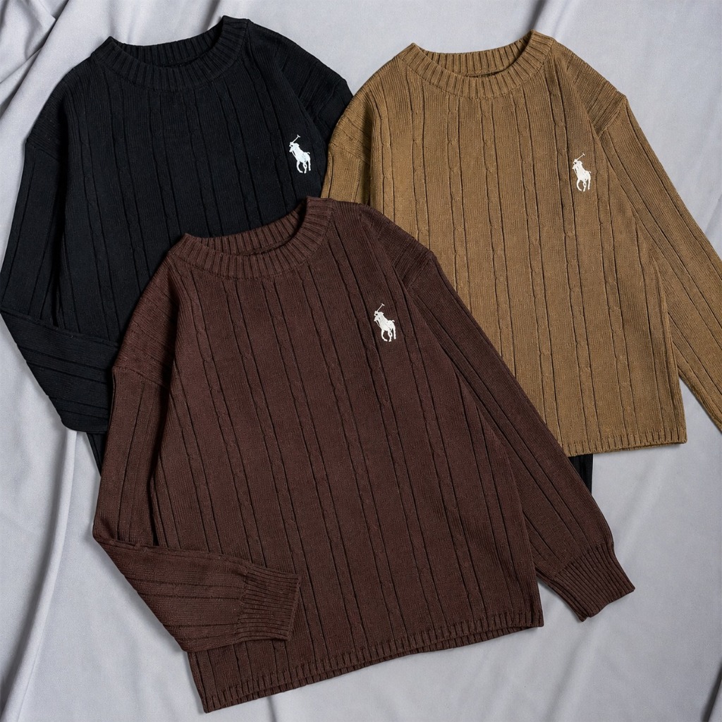 Blouse Rajut Olop Cable Oversize / Sweater Rajut Wanita Oversize / Atasan Wanita Olop