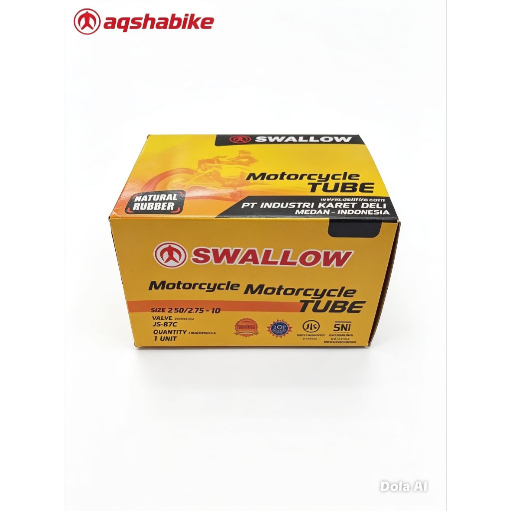 Ban Dalam Sepeda Listrik 250/275-10 Swallow Ban Dalam 14 x 2.50 Swallow Original