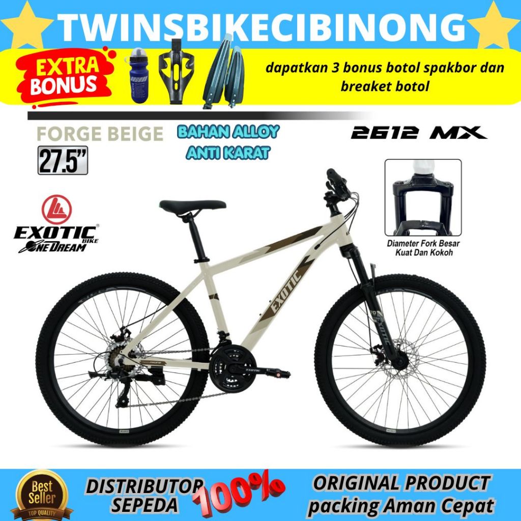 Sepeda Gunung MTB 27,5 EXOTIC 2612 MX ALLOY 2 x 8 SPEED