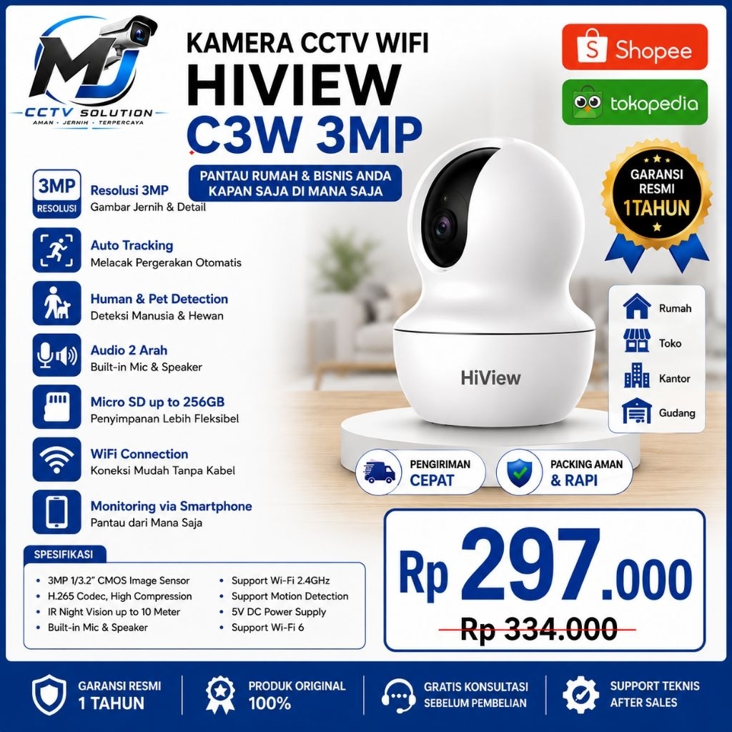 CCTV HIVIEW C3W WIFI INDOOR
