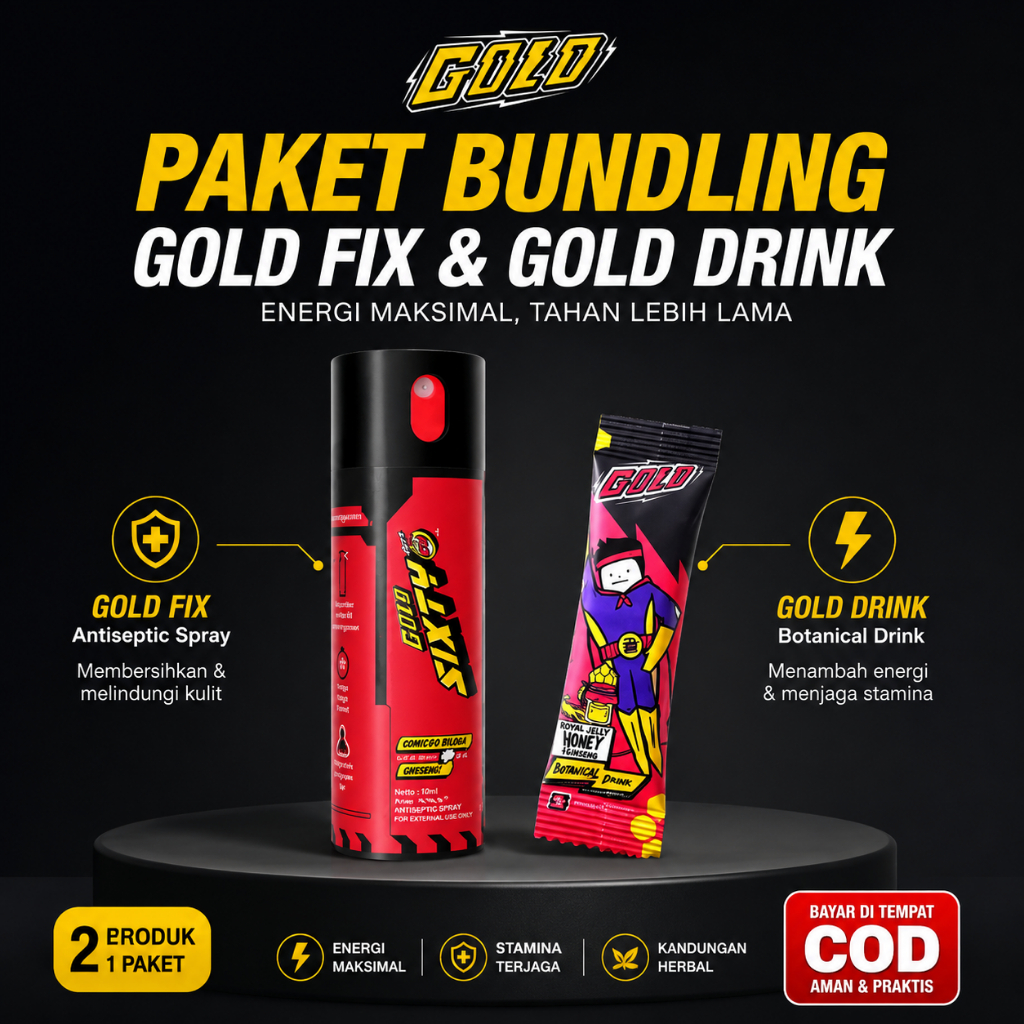 GOLO GINSENG OFFICIAL | PAKET HEMAT GOLO Sixty Spray Antiseptik Spray & Golo Drink Botanical Drink H